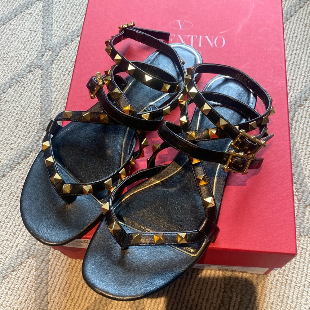 Valentino Gladiator Sandal Black